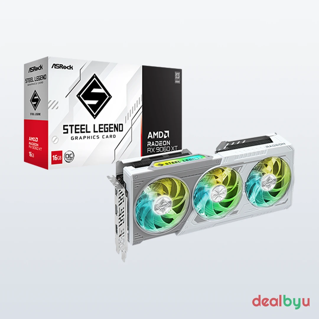 ASRock RX 9060 XT Steel Legend 16GB OC Graphics Card