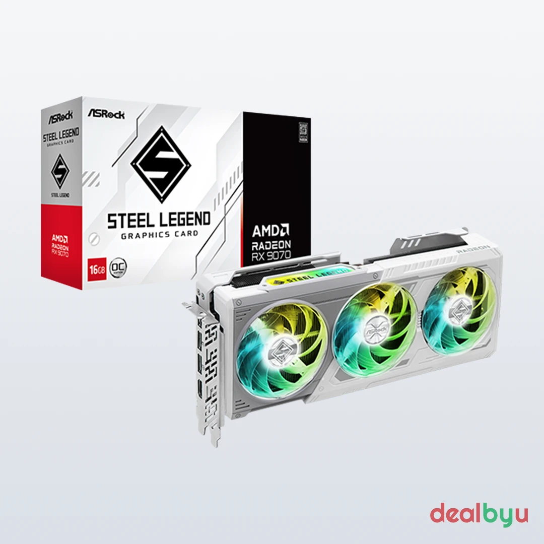 ASRock RX 9070 Steel Legend 16GB OC Graphics Card