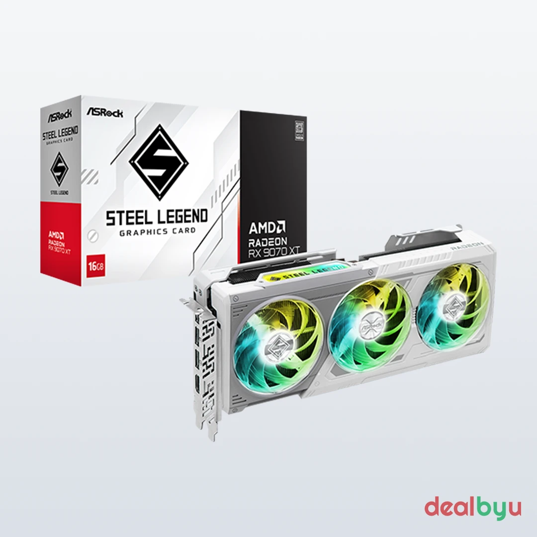ASRock RX 9070 XT Steel Legend 16GB Graphics Card