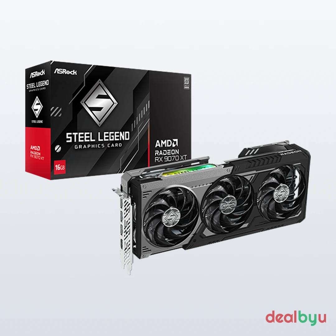 ASRock RX 9070 XT Steel Legend Dark 16GB Graphics Card