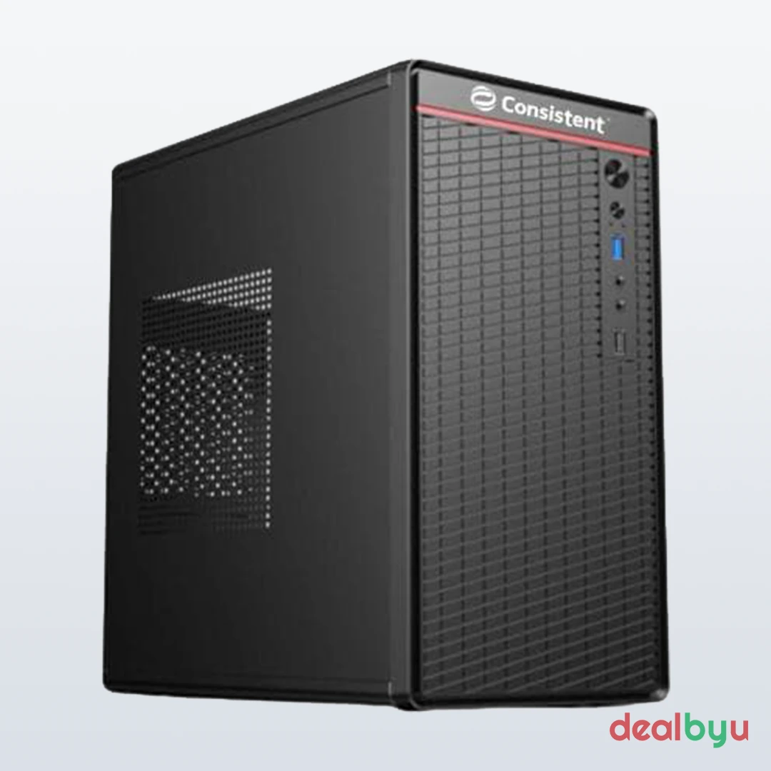Consistent PC Case + SMPS CIE108 — Mid Tower PC Cabinet (Micro-ATX) with SMPS