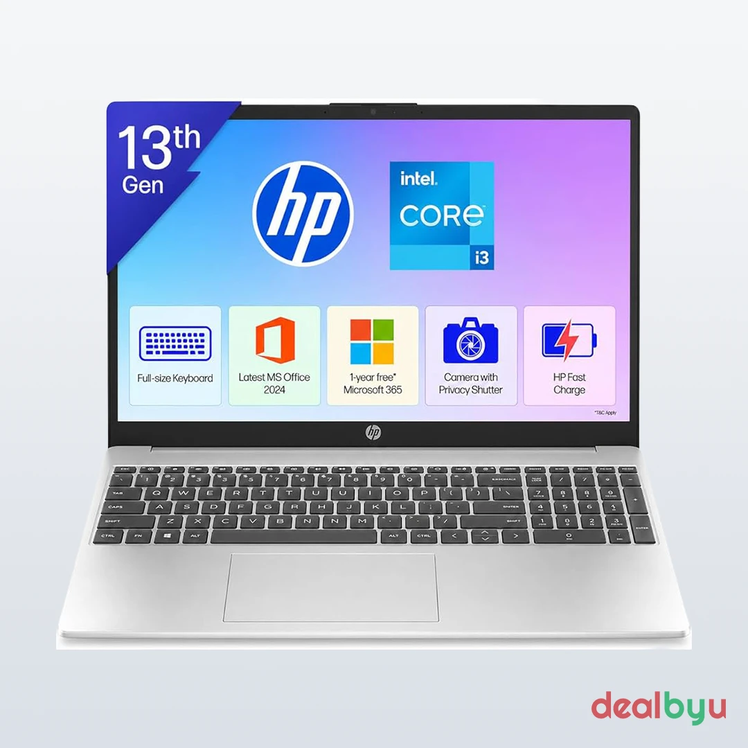 HP 15-fd0569TU — Core i3-1315U, 8 GB / 512 GB SSD, 15.6" FHD, Windows 11 + Office