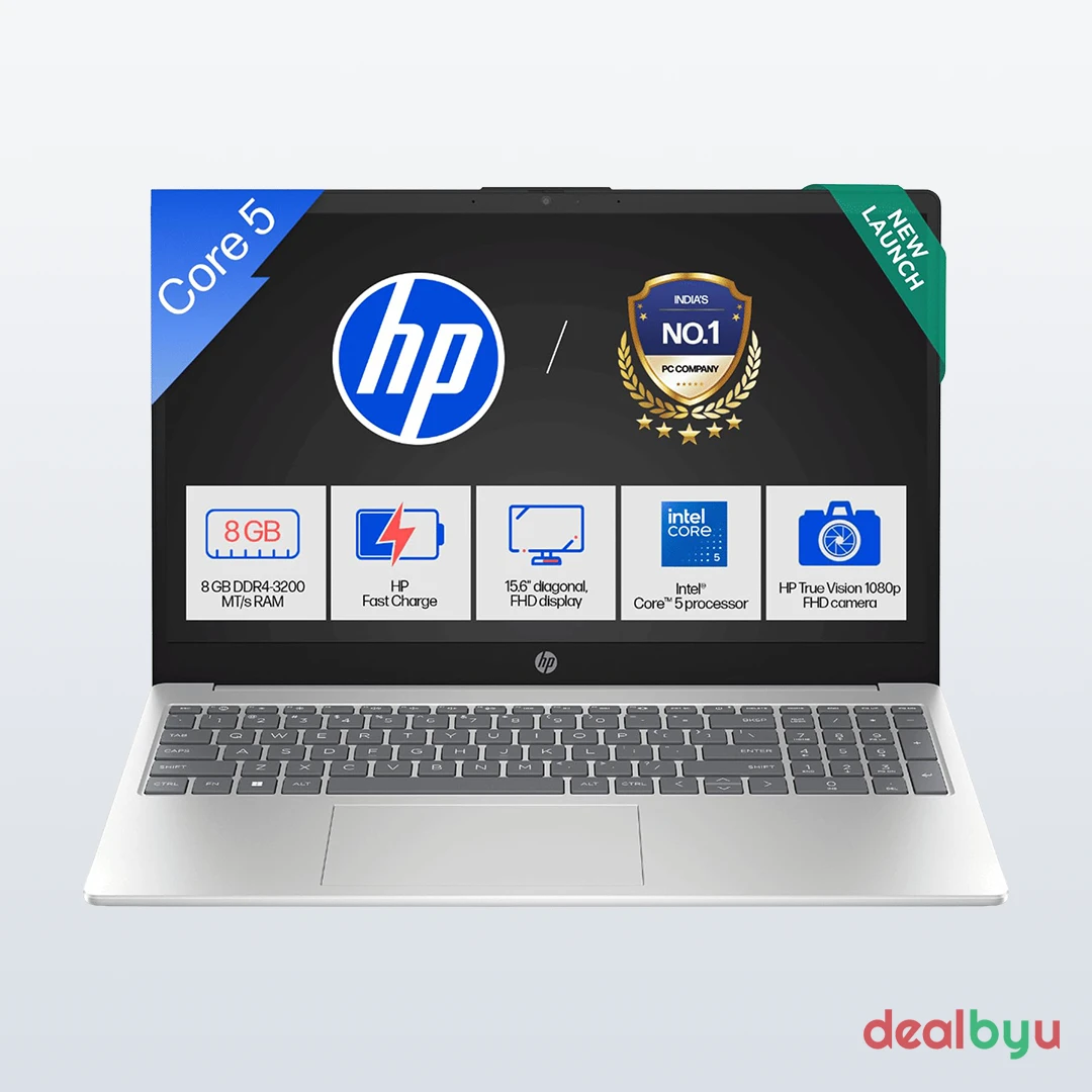 HP 15-fd0651TU — Intel Core 5 120U, 8 GB / 512 GB SSD, 15.6" FHD, Backlit, Windows 11 + Office