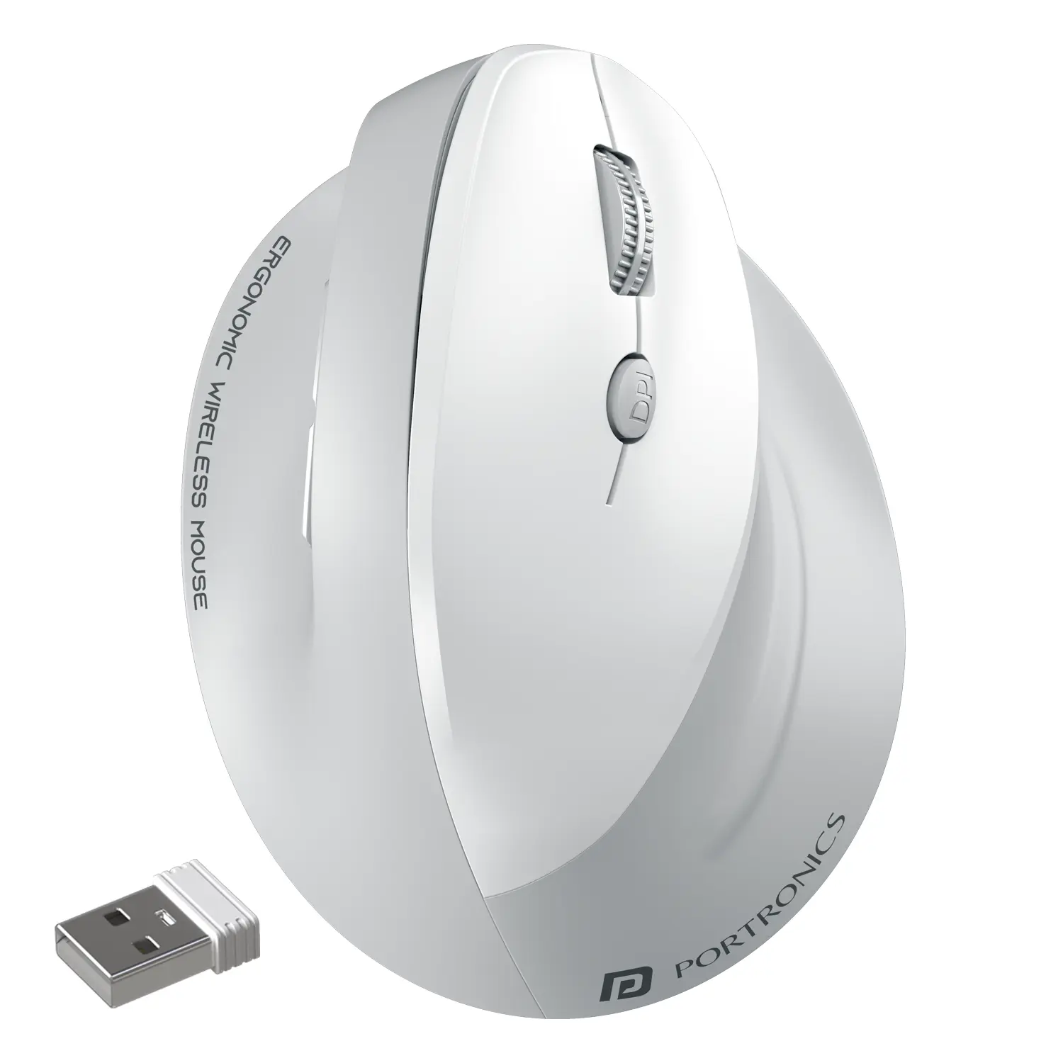 Portronics Toad Ergo 4 — Multi-device Wireless Ergonomic Mouse, vertical