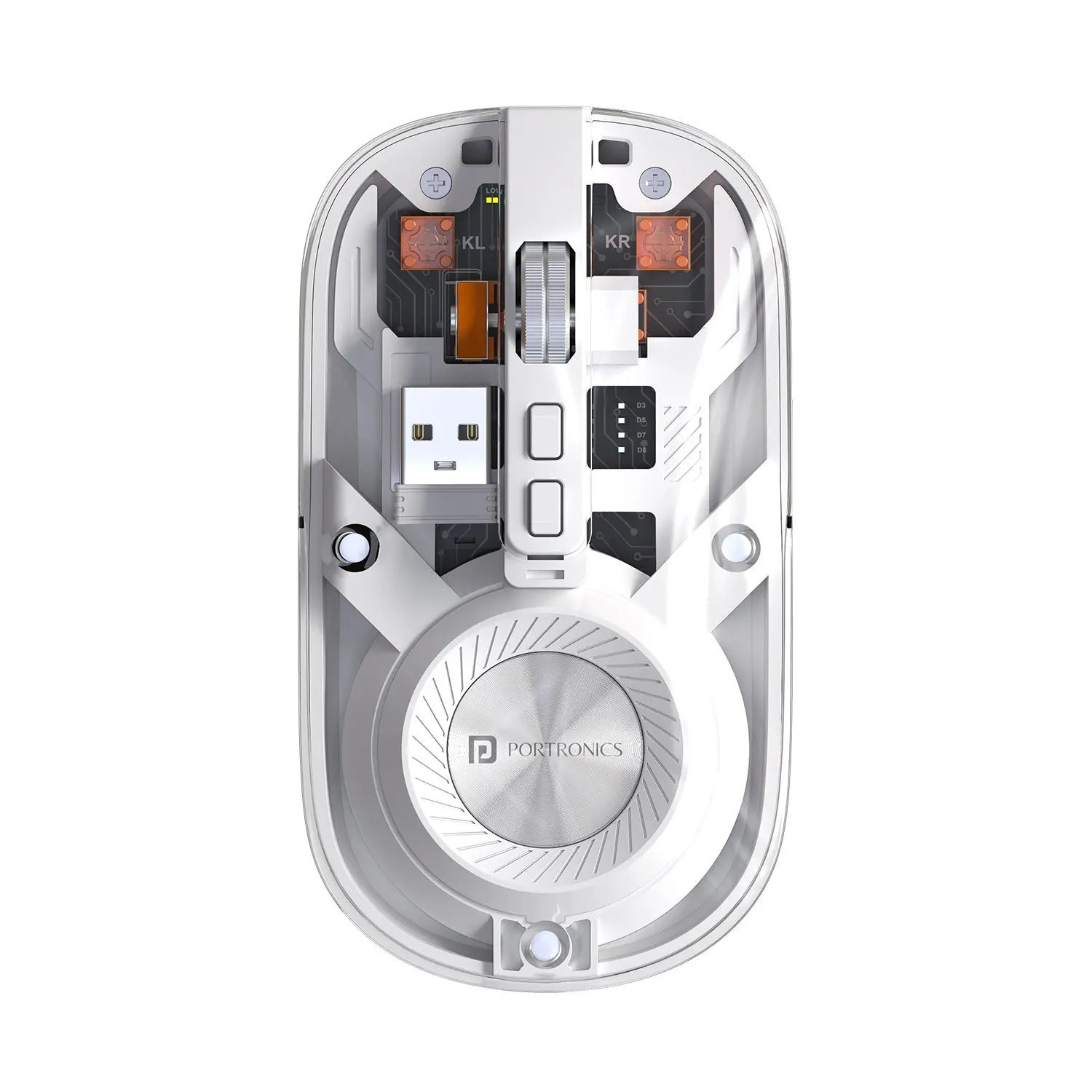 Portronics Toad 8 — Multi-device Wireless Optical Mouse, 70 g lightweight