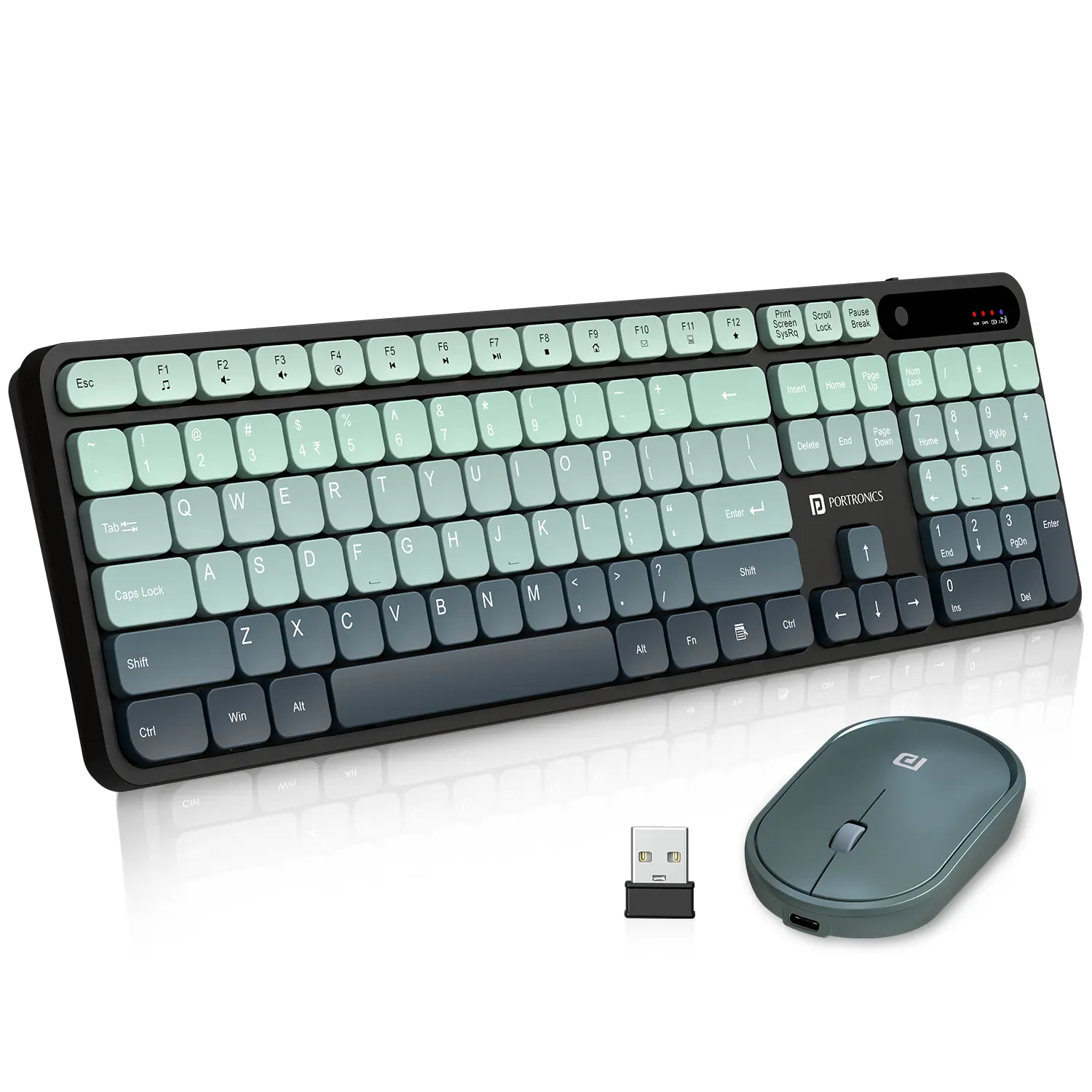 Portronics Key11 Combo — Wireless Keyboard + Mouse Combo, multi-device wireless, compact
