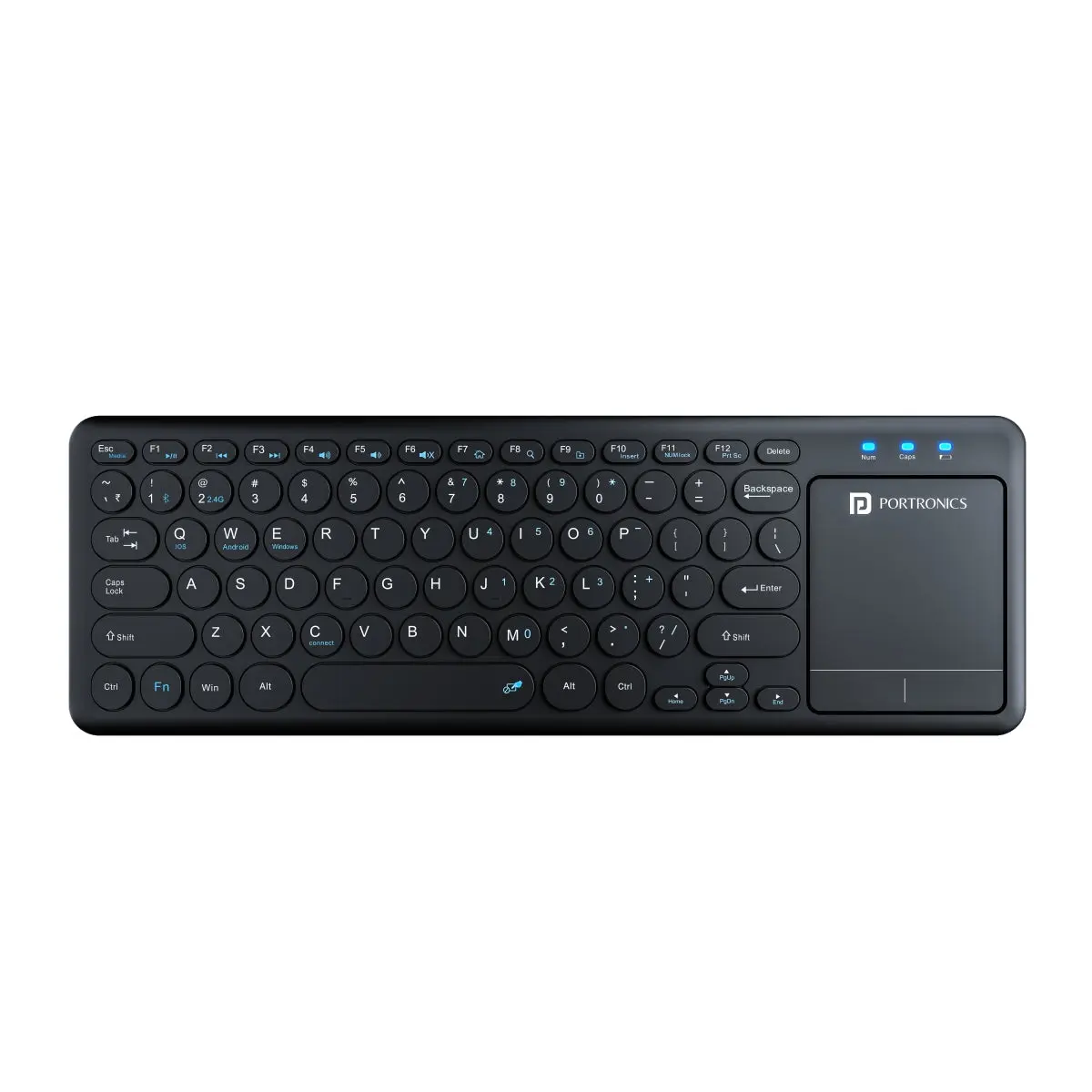 Portronics Bubble Pro — Wireless Keyboard, multi-device wireless, compact