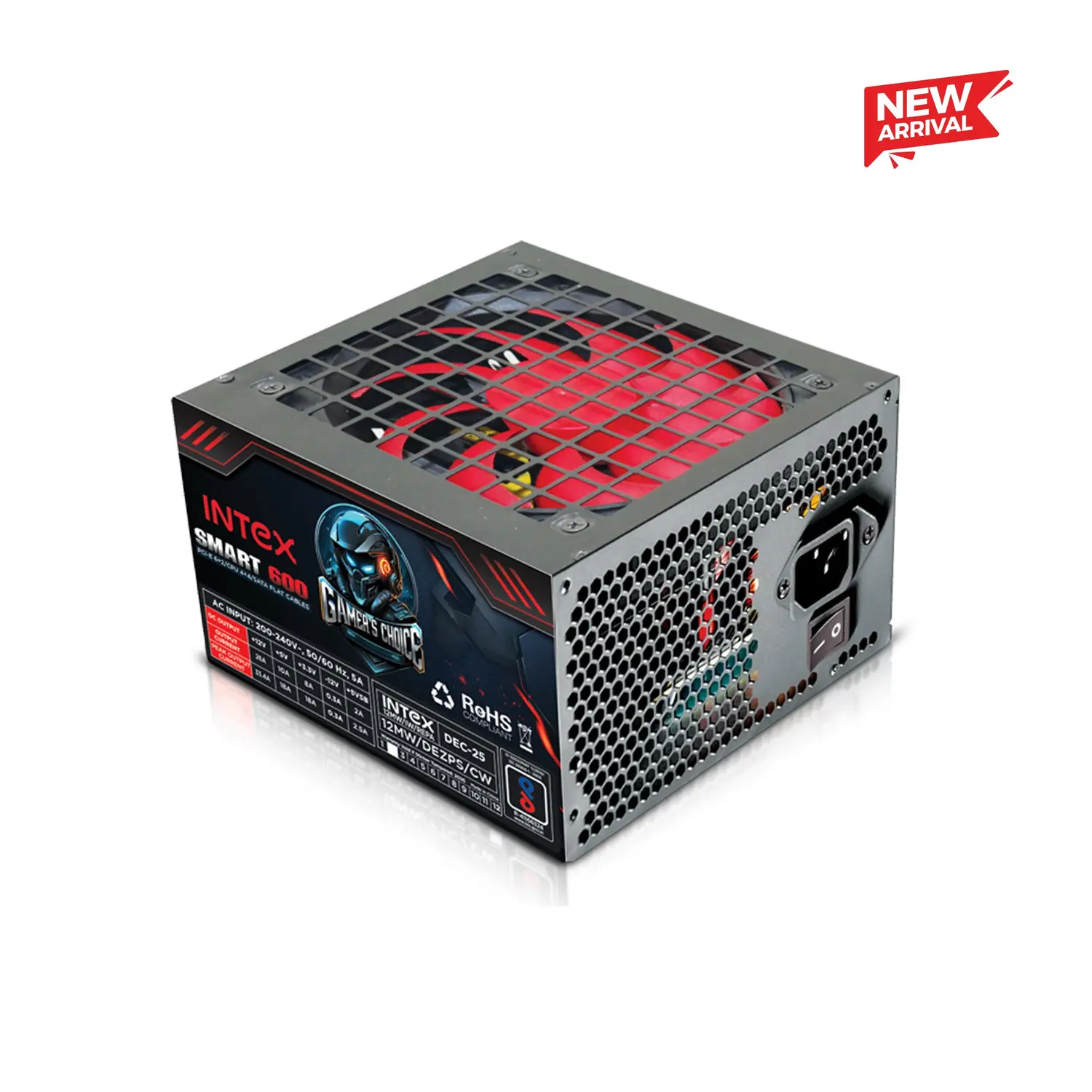 INTEX Smart 600 SMPS – 600W Gaming Power Supply with PCI