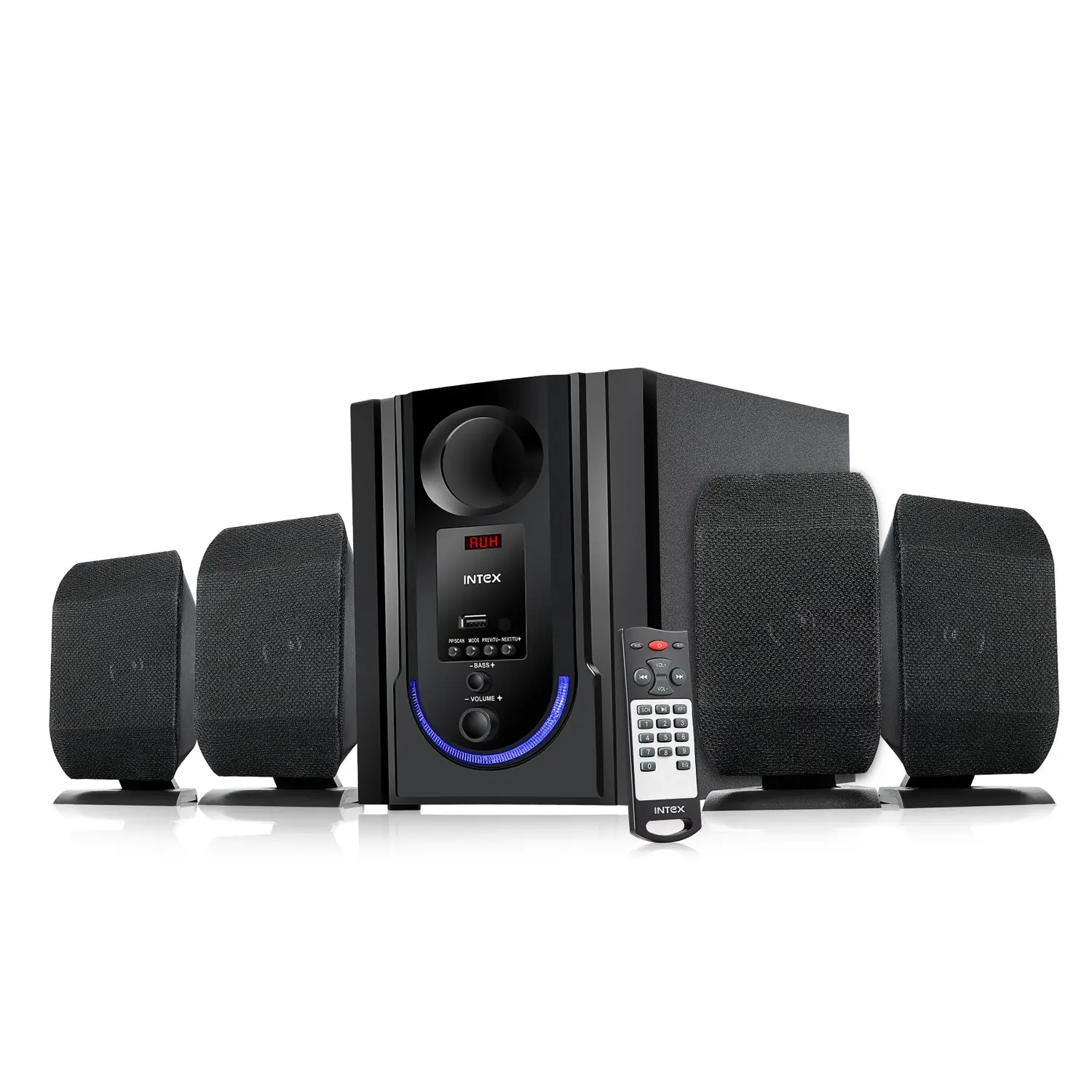 Intex Roar 4701 (301 Pro) | 4.1 Multimedia Speaker - 70W (Bluetooth, USB, AUX, & FM playback)