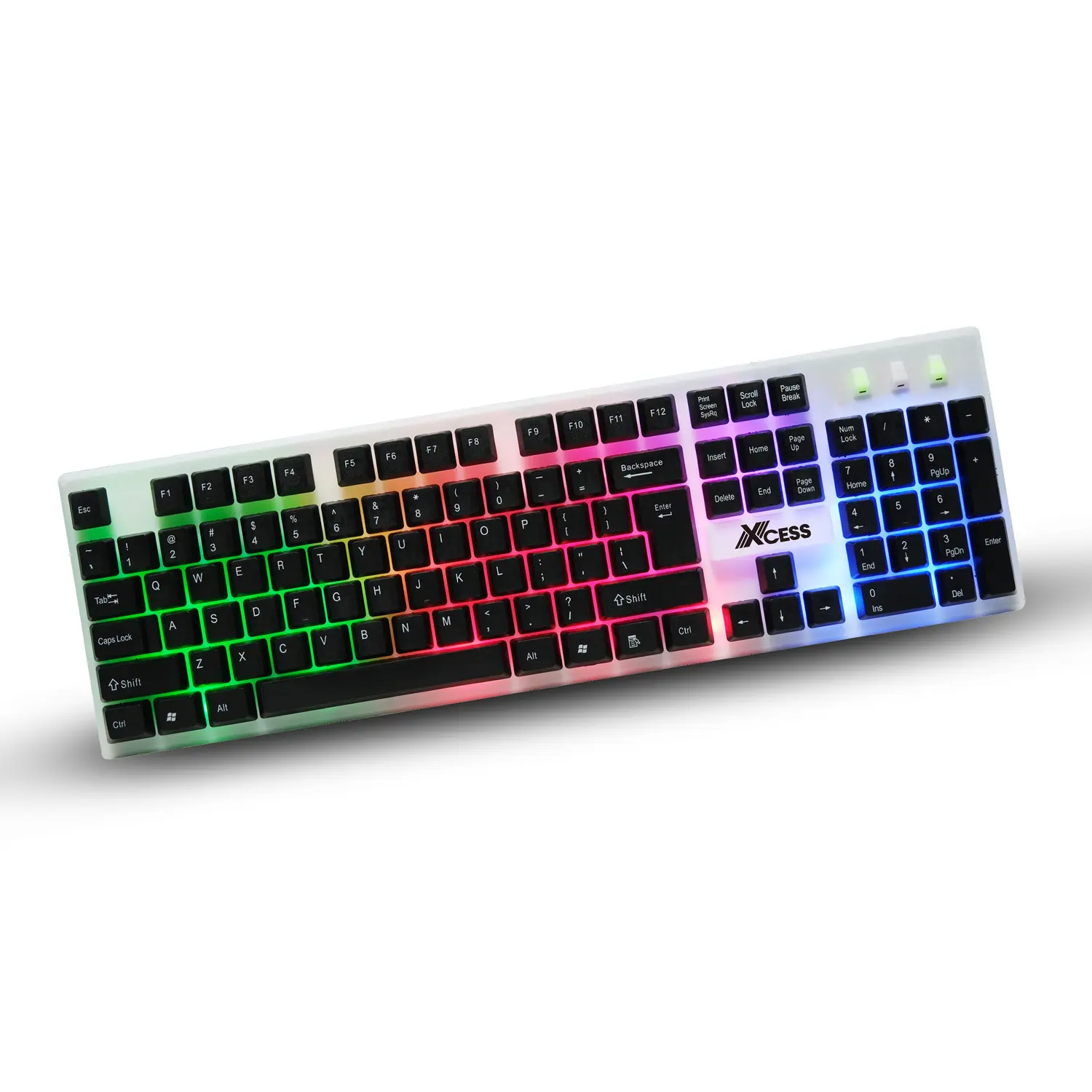XCESS XK505 WHITE RGB Gaming Keyboard