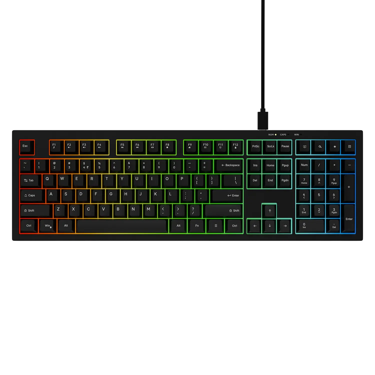 iBall Qwerty 500 (Keyline) — Multimedia Keyboard, RGB