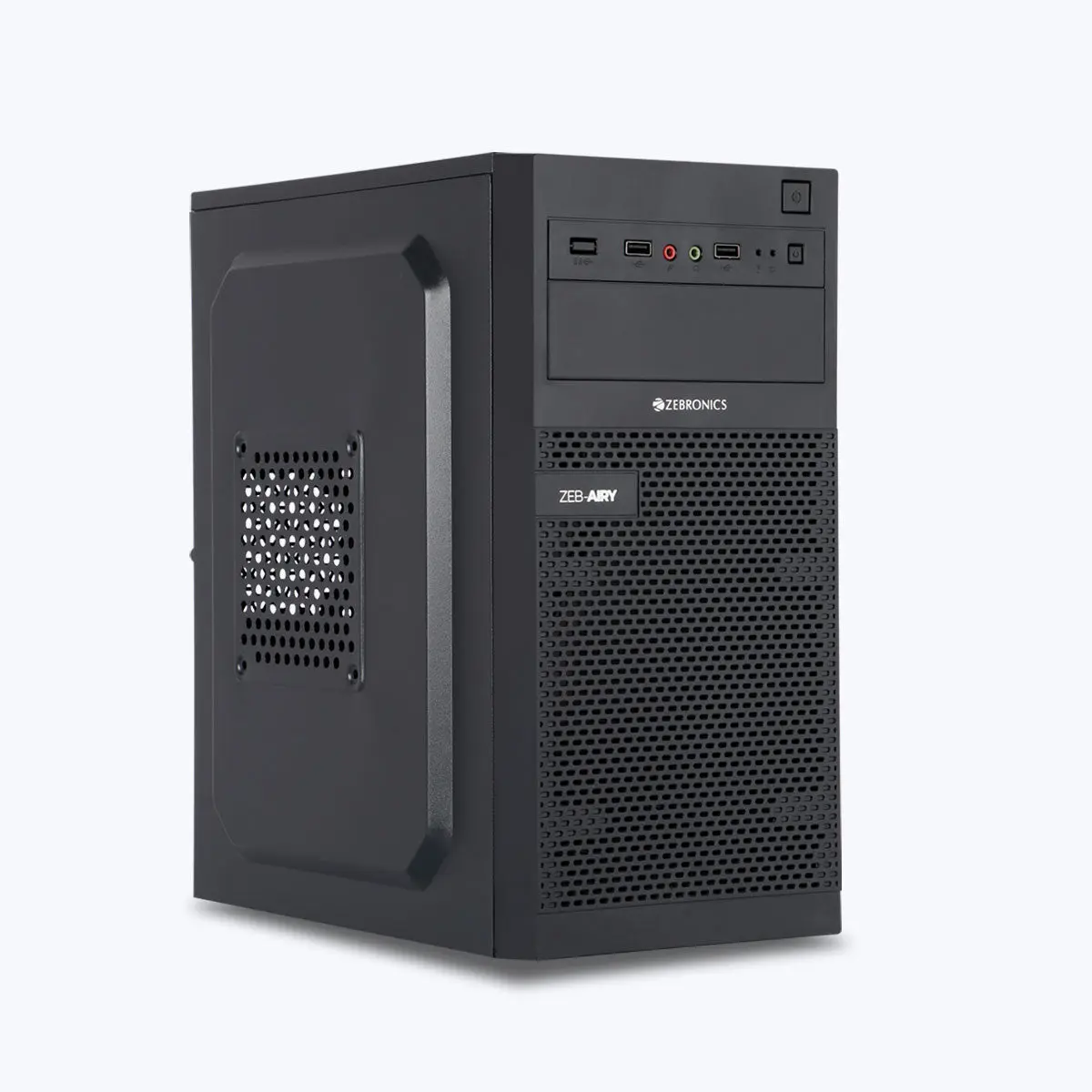 Zebronics Zeb-Airy — Mini Tower PC Cabinet (Micro-ATX) with SMPS