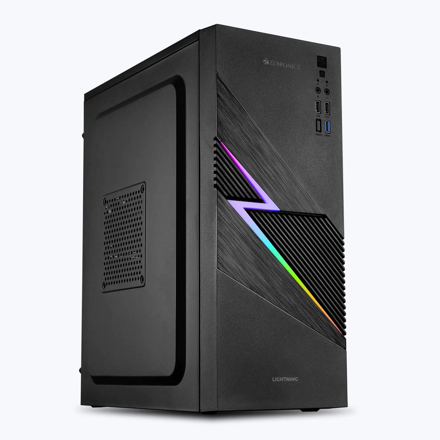 Zebronics Zeb-Lightning — Mini Tower PC Cabinet (Micro-ATX)