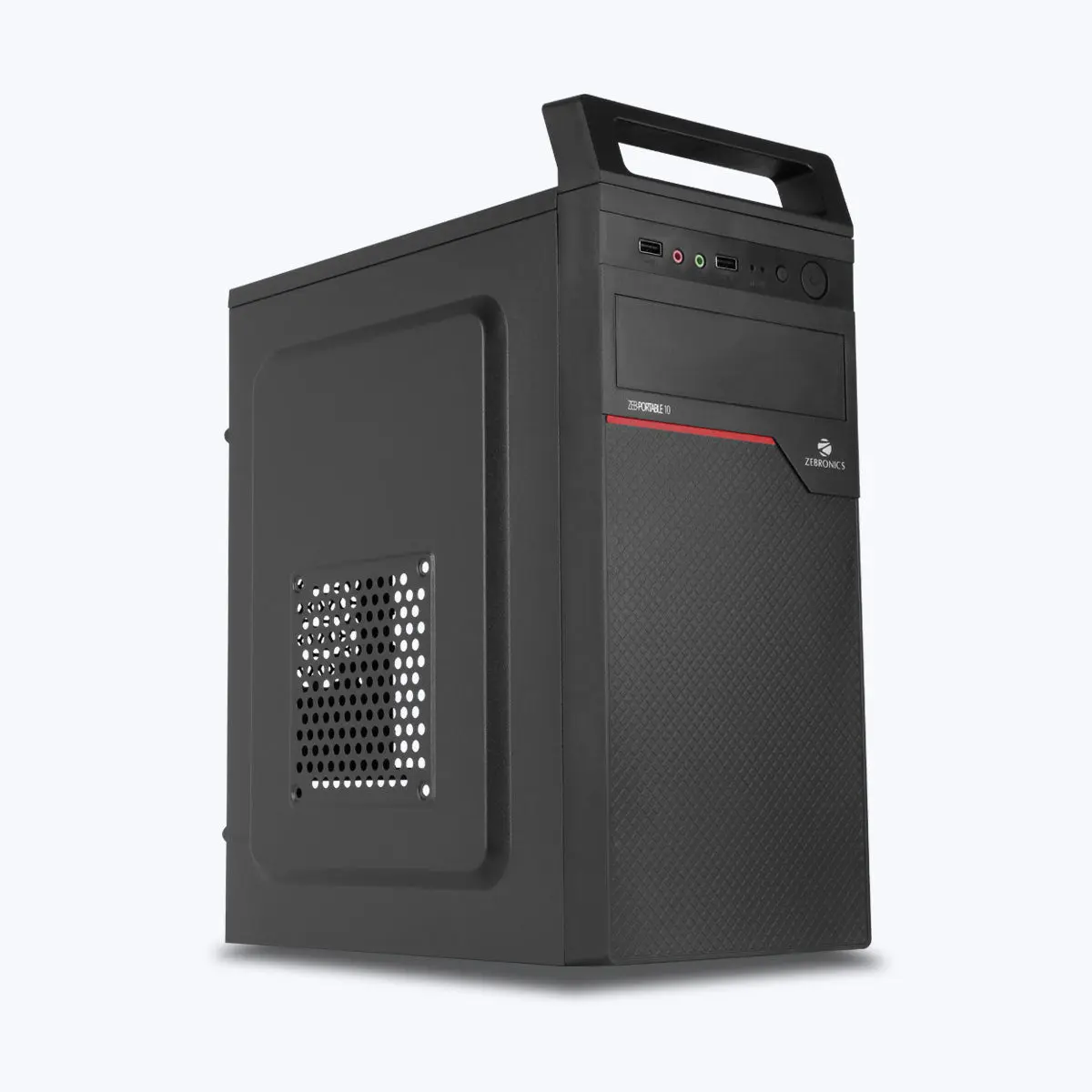 Zebronics Zeb-Portable 10 — Mini Tower PC Cabinet (Micro-ATX)