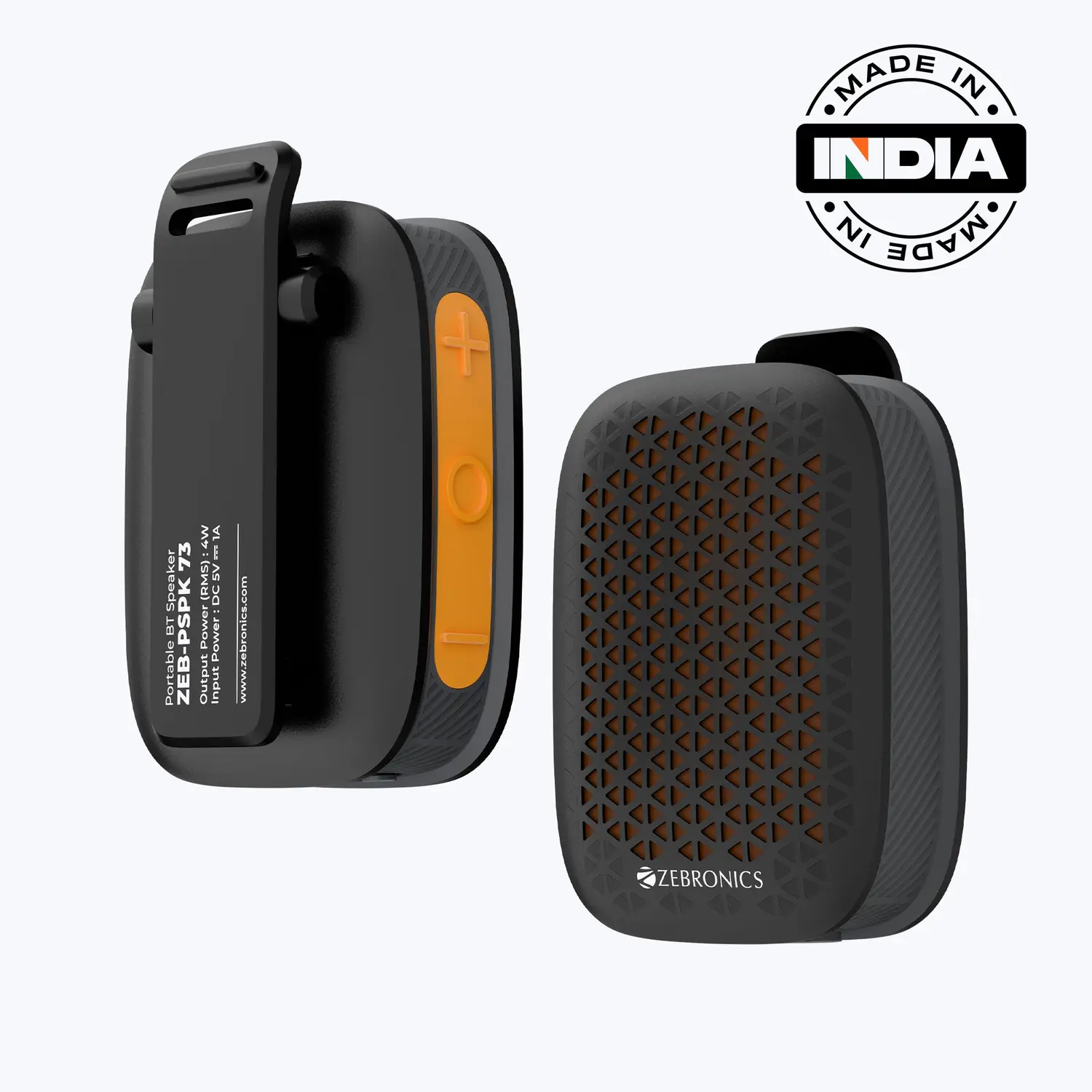 ZEBRONICS Zeb-Clipper Pro — Bluetooth Speaker, 4 W, IPX5, 10 H