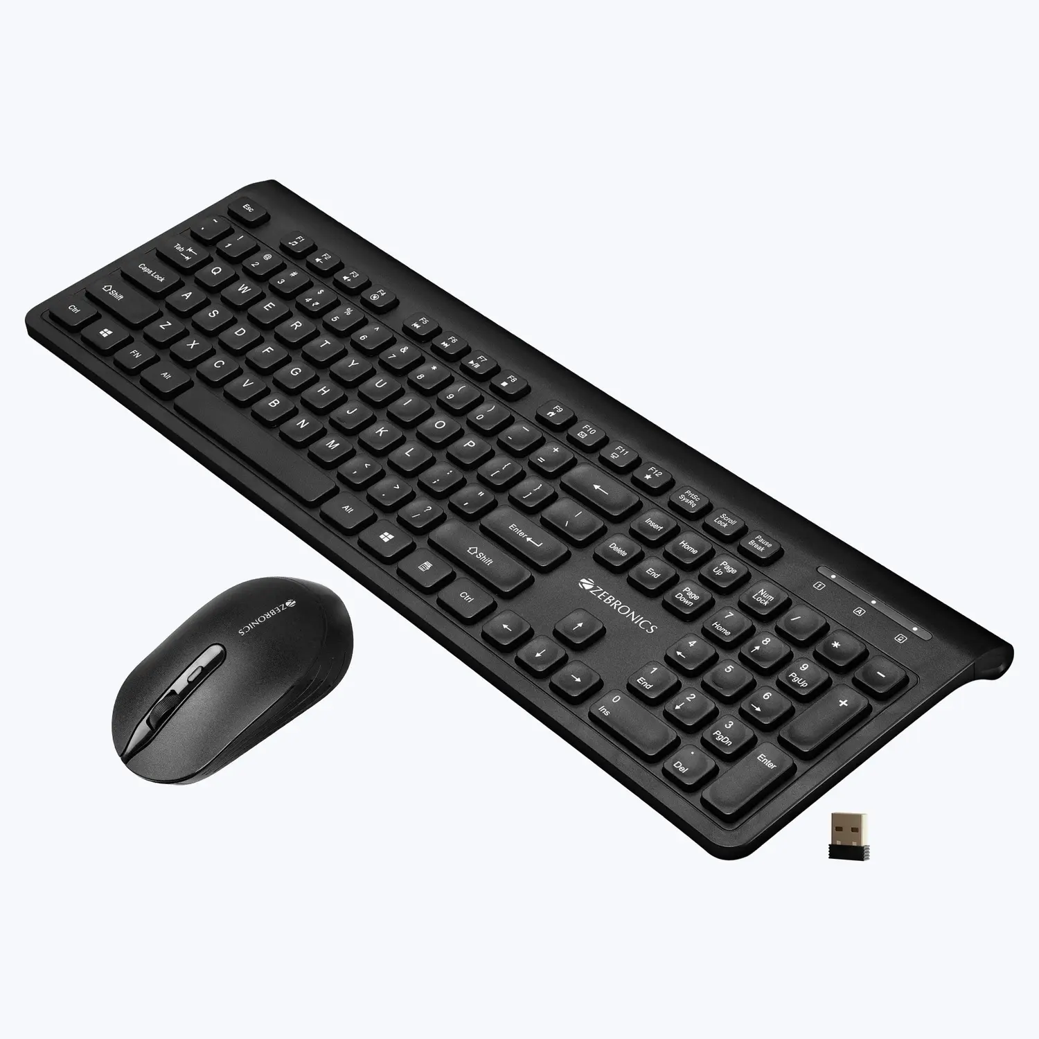 Zebronics Companion 130 — Wireless Keyboard + Mouse Combo, 2.4 GHz wireless