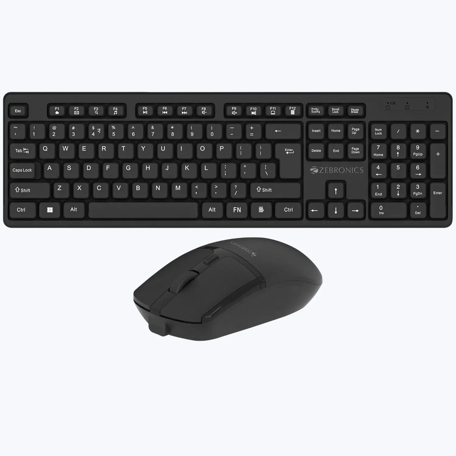Zebronics Companion 120 — Wireless Keyboard + Mouse Combo, 2.4 GHz wireless