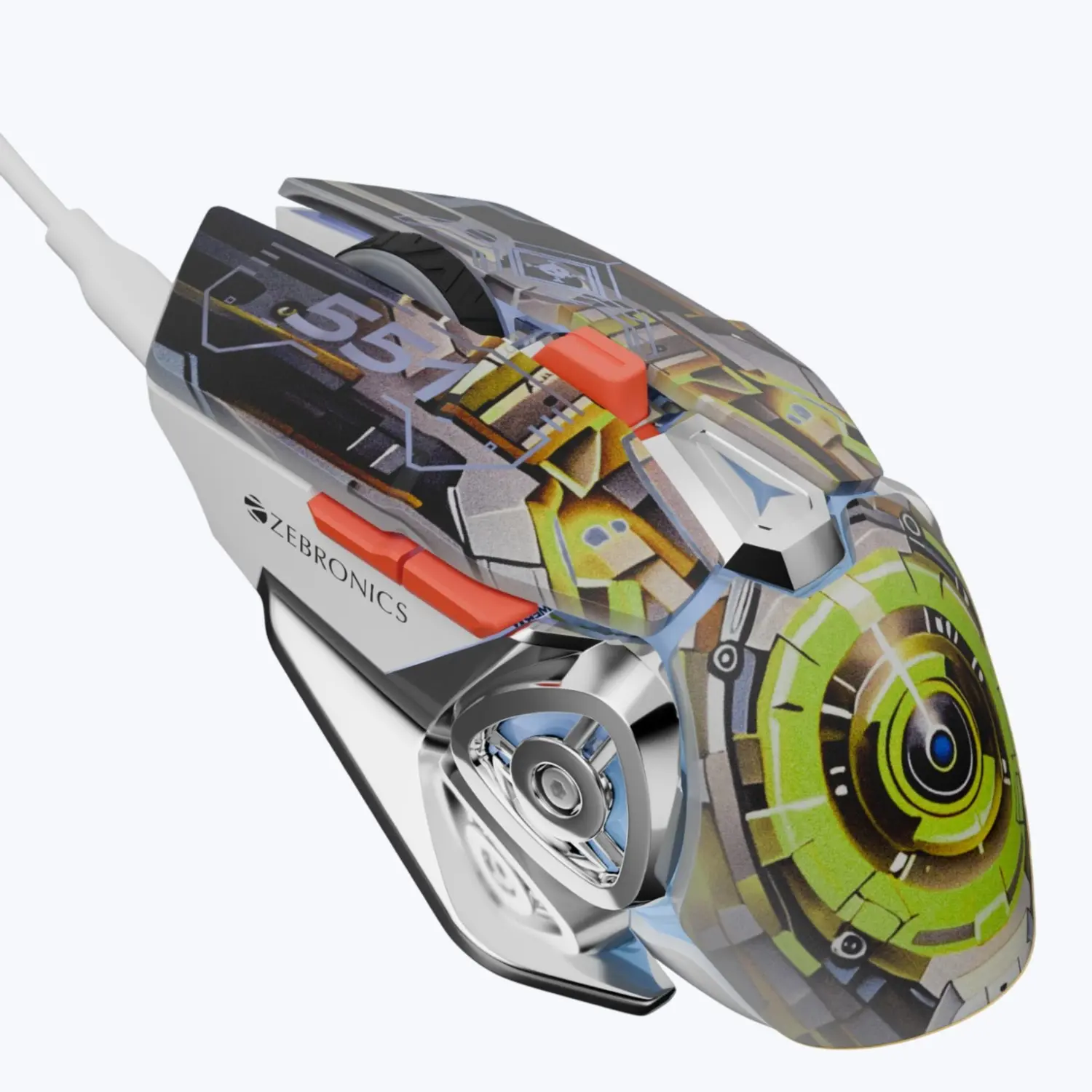 Zebronics Transformer M Plus — Wired Gaming Mouse, 12,800 DPI, RGB