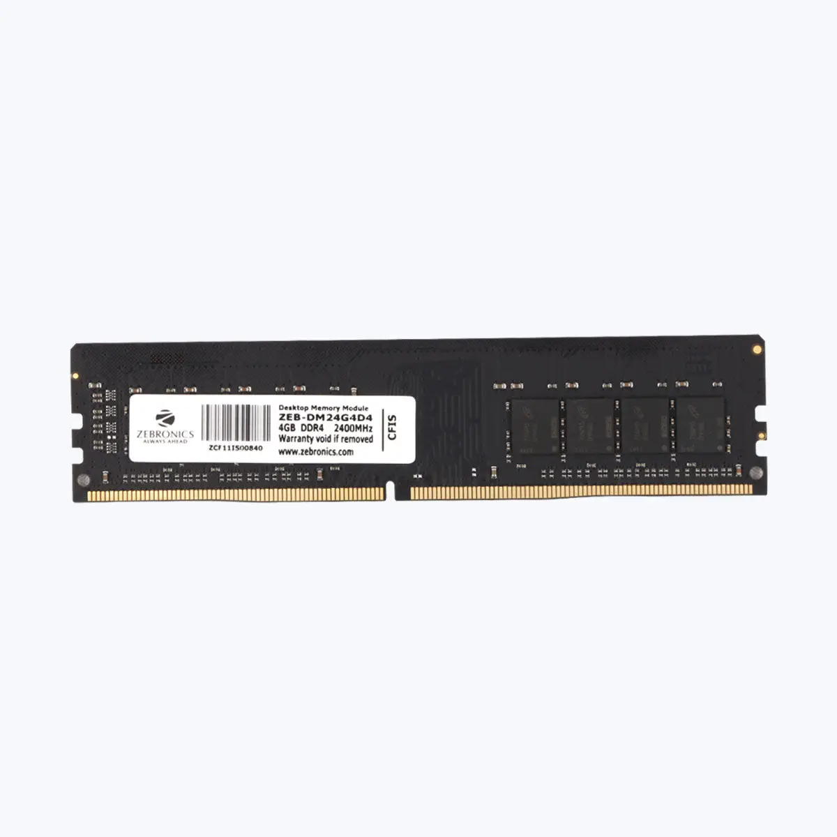 Zebronics DDR4 4 GB (1 × 4 GB) 2400 MT/s CL17 Green Desktop Memory Module