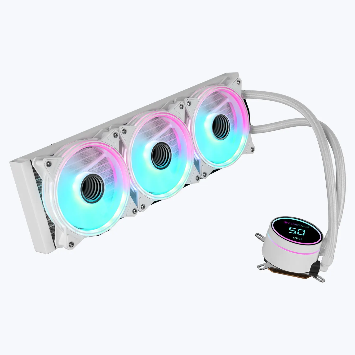 Zebronics Zeb-AIO360TB / AIO360TW (360mm) — 360mm AIO Liquid CPU Cooler