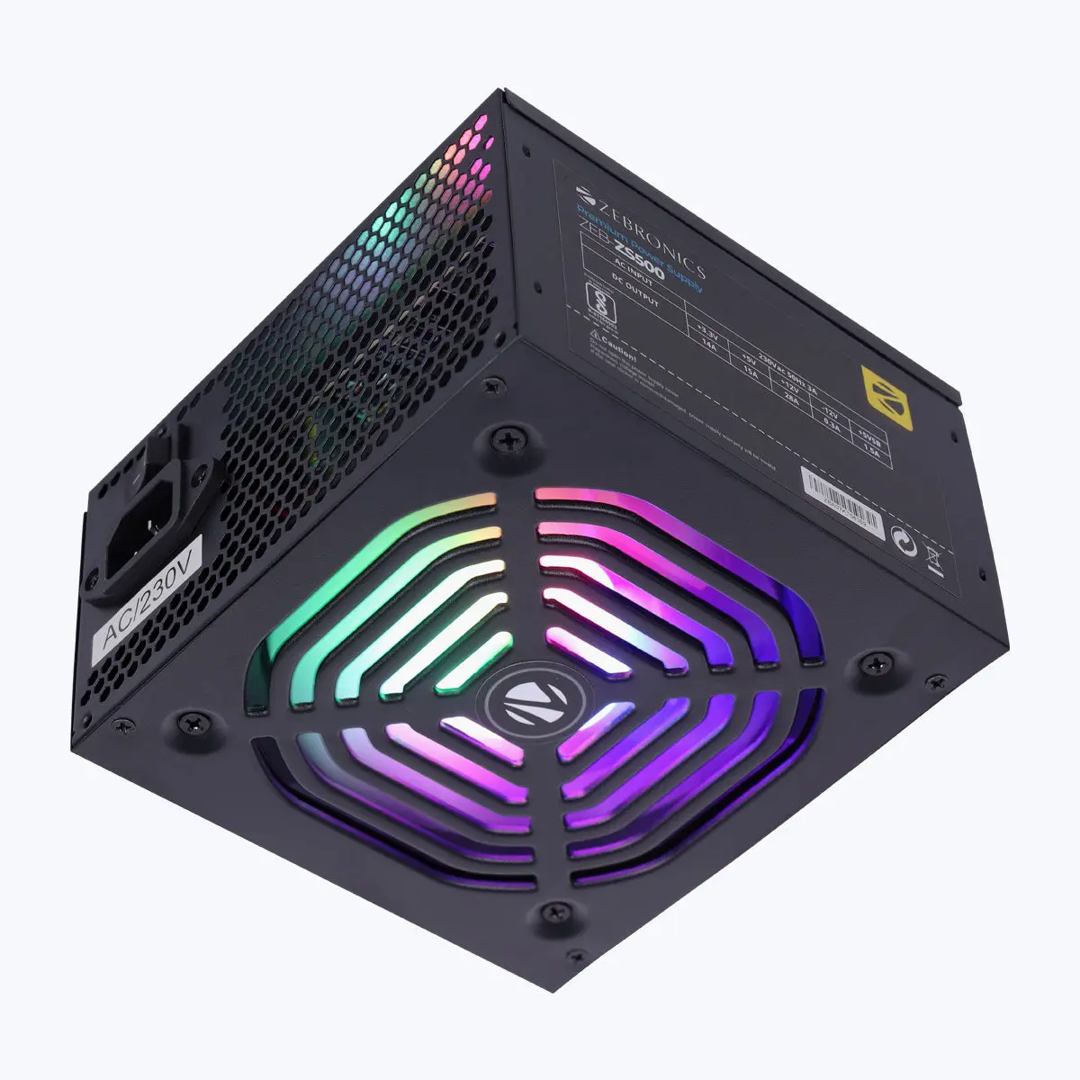 Zebronics ZEB-ZS500 500W — Uncertified Non-Modular Power Supply