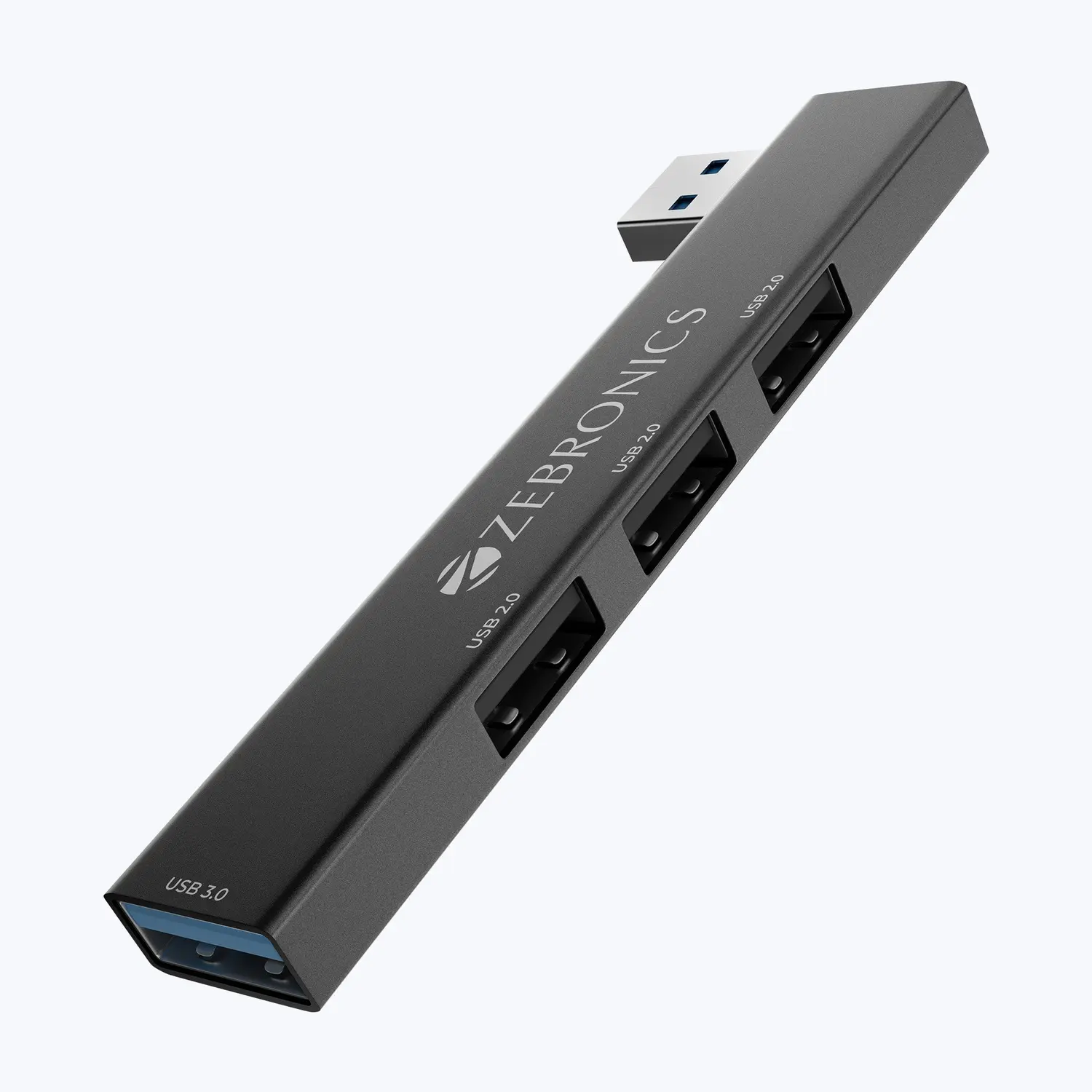 Zebronics ZEB-210HB 4-Port USB Hub — 1x USB 3.0 + 3x USB 2.0, USB 3.0 + 2.0