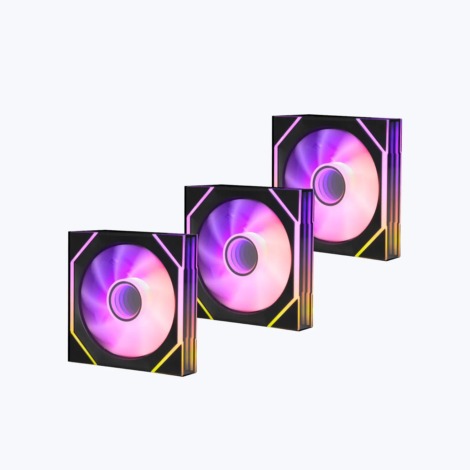 Zebronics PGF800 B/W Chassis Fan (3-pack) — Standalone aftermarket case fan (3-pack), 120mm x 3