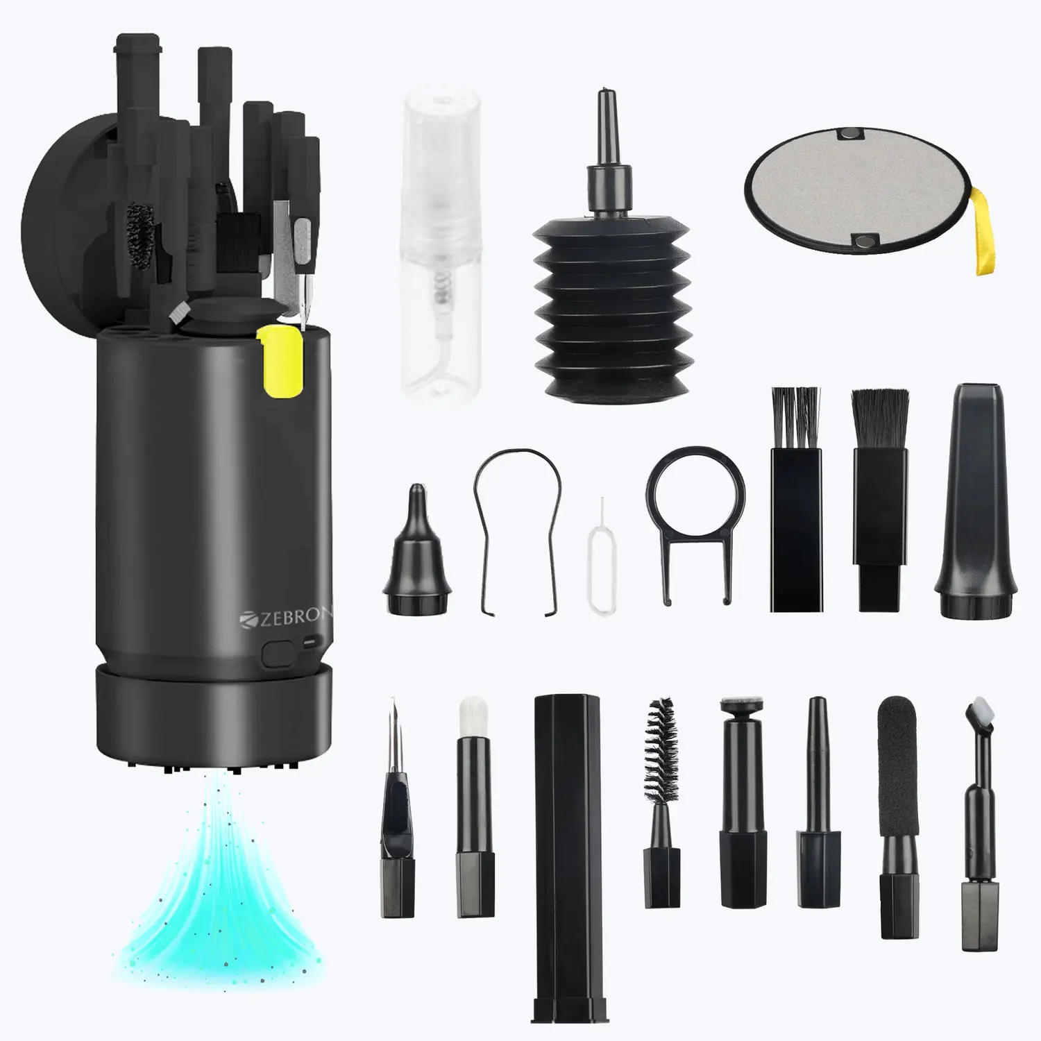 Zebronics CK500 Cleaning Kit (21-in-1) — Multipurpose device cleaning kit (21-in-1), Smartphones, tablets, cameras, laptops, keyboards, earphones