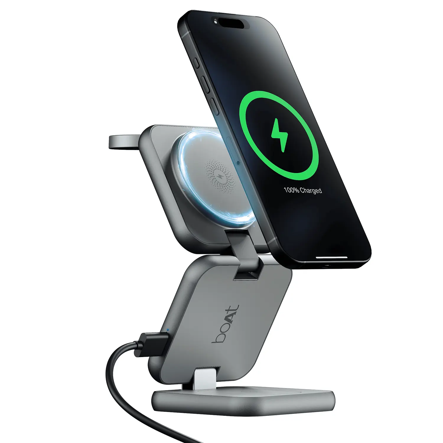 boAt FlexCharge 360 (3-in-1 15W Wireless Charger)