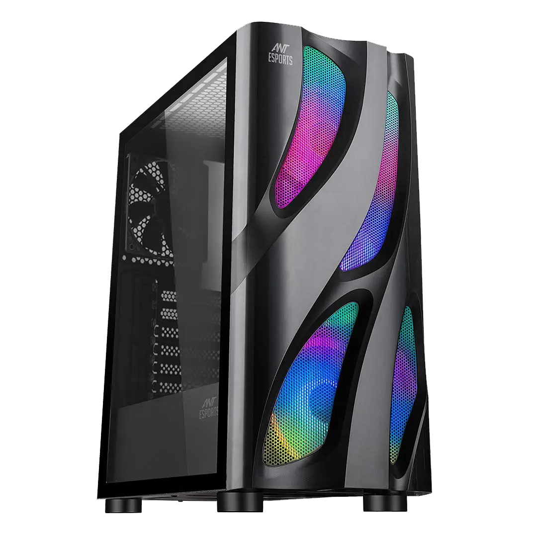 Ant Esports ICE-320TG RGB — Mid Tower PC Cabinet (ATX)