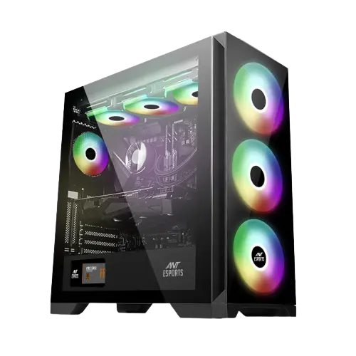 Ant Esports ICE-590TG ARGB — Mid Tower PC Cabinet (E-ATX)