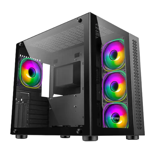 Ant Esports Crystal RGB — Mid Tower PC Cabinet (E-ATX)