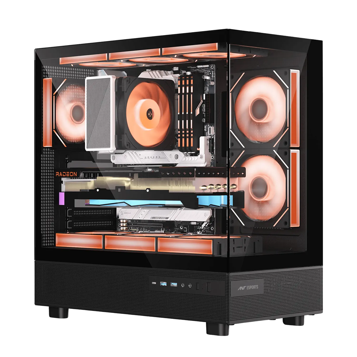 Ant Esports Crystal X6 — Mid Tower PC Cabinet (E-ATX)