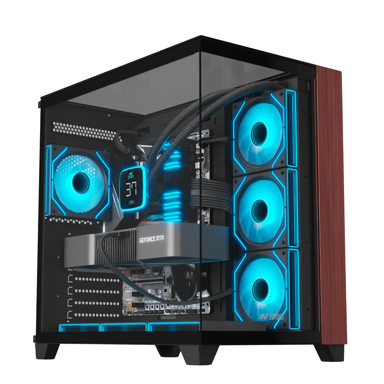 Ant Esports Crystal Wood — Mid Tower PC Cabinet (ATX)