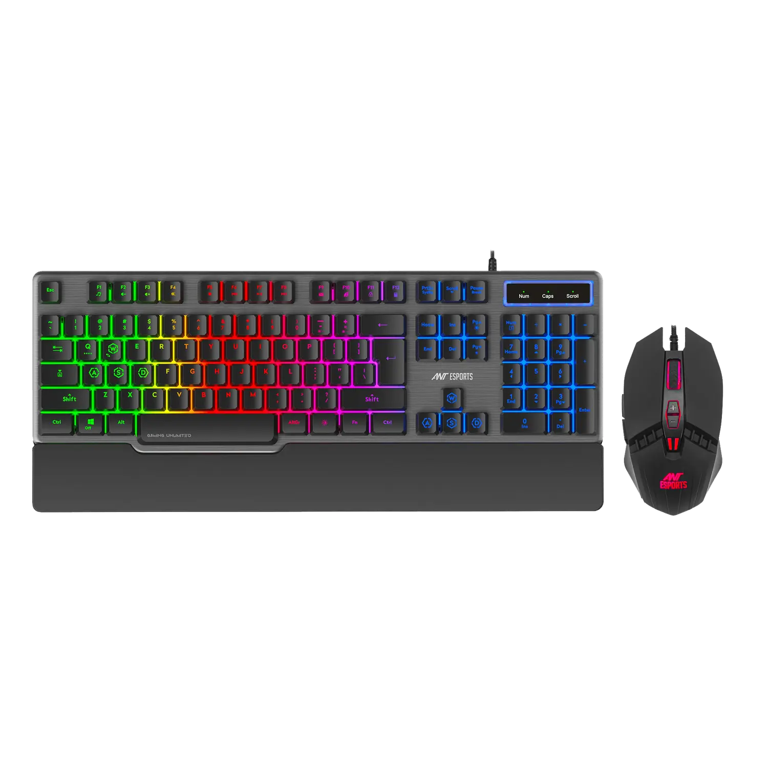 Ant Esports KM500 — Wired Keyboard + Mouse Combo, Multi-colour LED