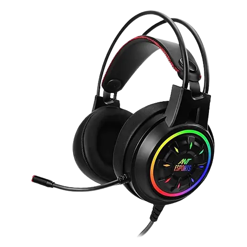 Ant Esports H707 HD RGB — Wired USB Gaming Headset, 7.1 Surround, Fixed boom mic