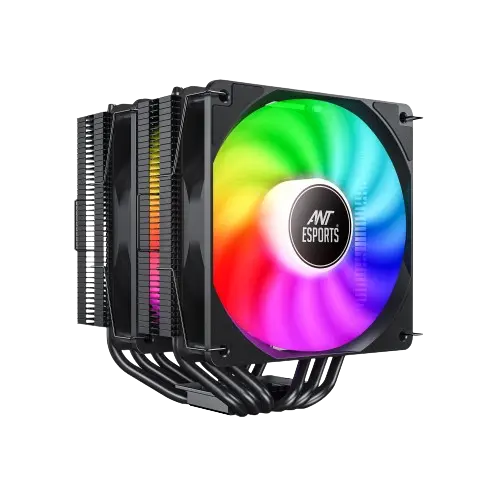 Ant Esports ICE-C621 Dual Tower ARGB — Dual-Tower CPU Air Cooler, ARGB