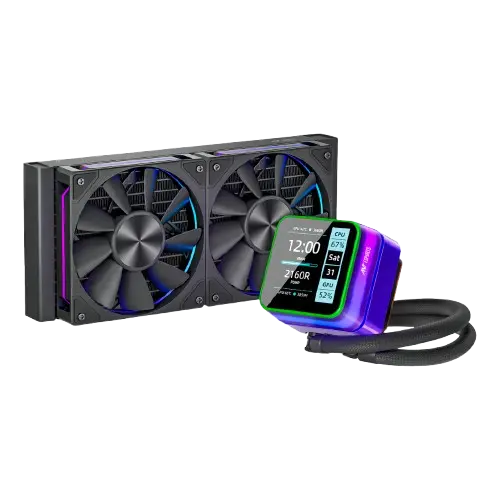Ant Esports Glacius-240D LCD — 240mm AIO Liquid CPU Cooler with LCD Display