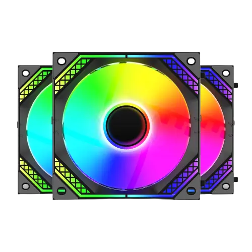 Ant Esports Infinity Flow 120mm ARGB Case Fan Kit (3-Pack) — 120mm x 3, Up to 2000 RPM (PWM)