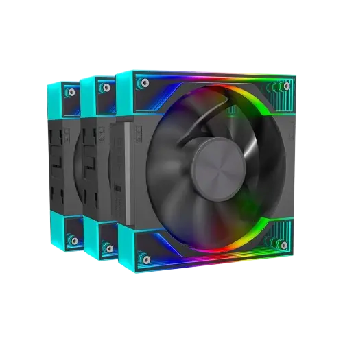 Ant Esports Quartzflow 120mm ARGB Reversible Stackable Case Fan Kit (3-Pack) — 120mm x 3, 800-2000 RPM (PWM)