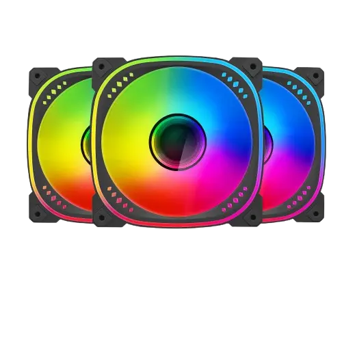 Ant Esports Spectraflow 120mm ARGB Case Fan Kit (3-Pack) — 120mm x 3, ARGB (360-degree)