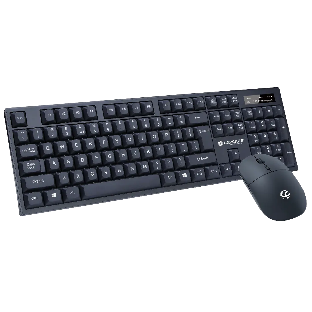 Lapcare WL-102 — Wireless Keyboard + Mouse Combo, 2.4 GHz wireless