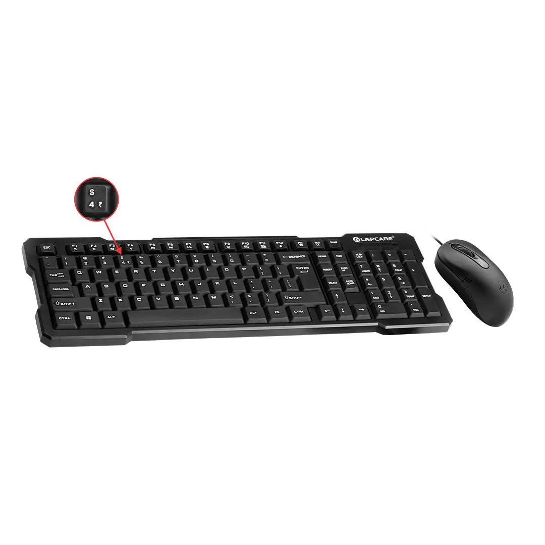 Lapcare Magma (LMK-105) Combo — Wired Keyboard + Mouse Combo