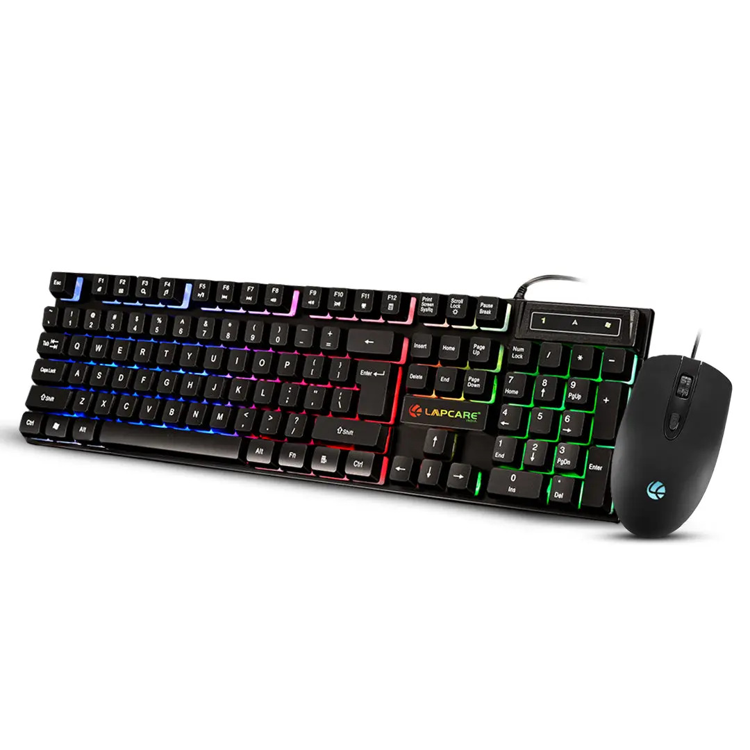 Lapcare Rapido II (LGK-162) — Wired Keyboard + Mouse Combo, RGB