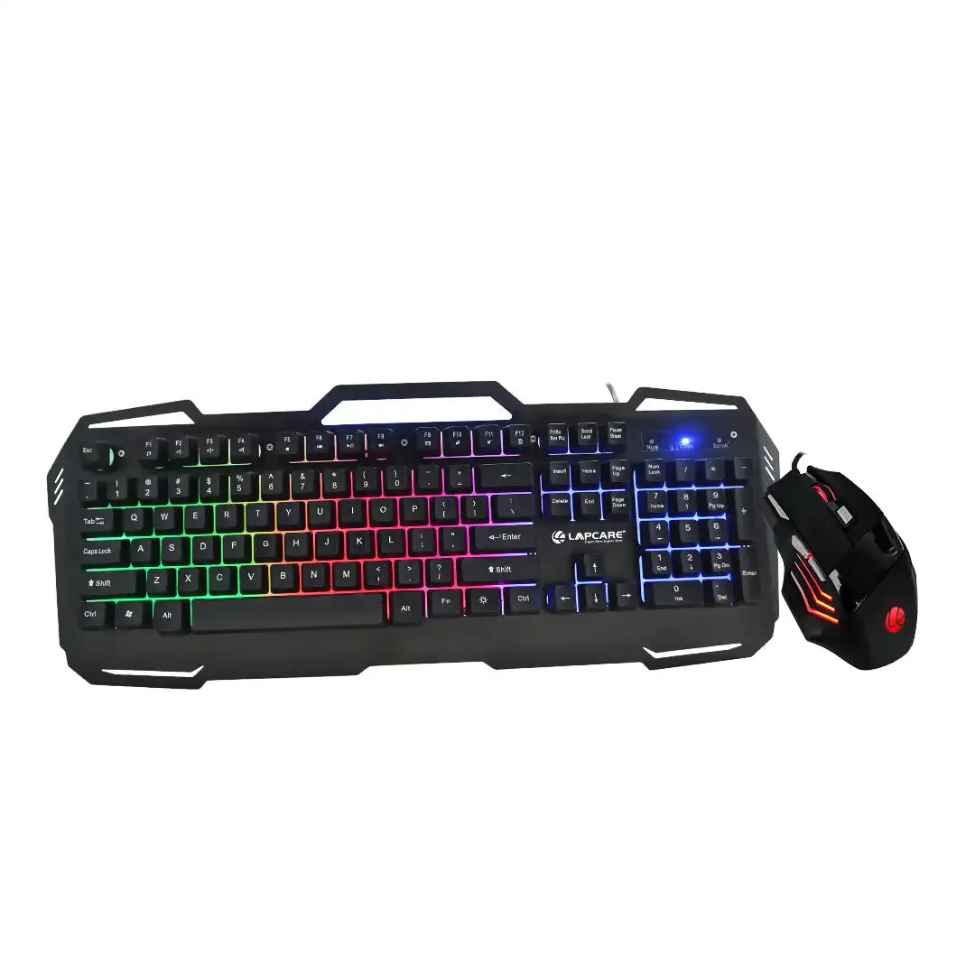 Lapcare Fighter (LGC-222) — Wired Keyboard + Mouse Combo, RGB
