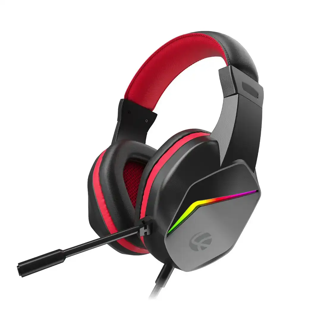 Lapcare Bunker LHP-210 RGB Gaming Headset — Wired 3.5mm Gaming Headset, Fixed boom mic