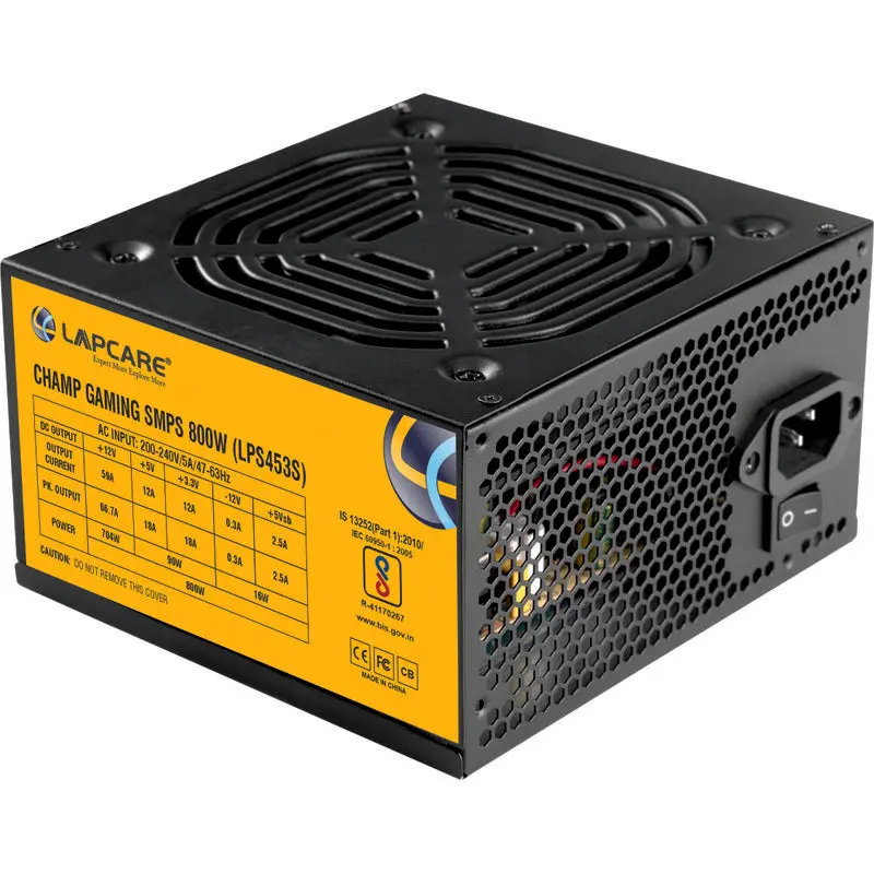 Lapcare Champ Gaming SMPS LPS453S 800W — Uncertified Non-Modular Power Supply