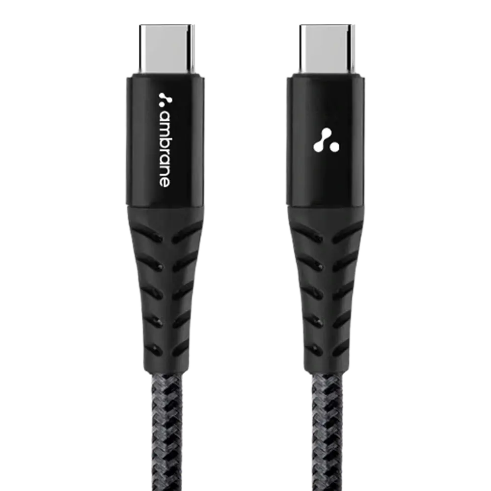 Ambrane ABCC-100 USB-C to USB-C Cable (100W) — USB-C to USB-C (charge + data), 1 m