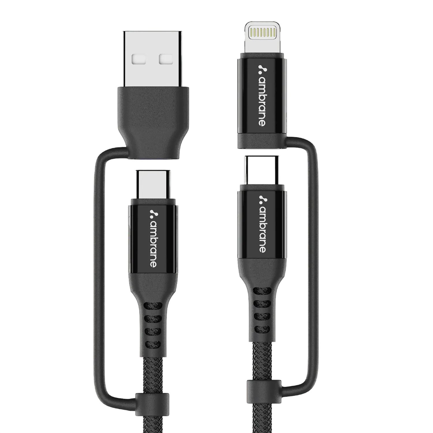 Ambrane 4-in-1 Cable (ACQCS-12 / AC4CL-15)