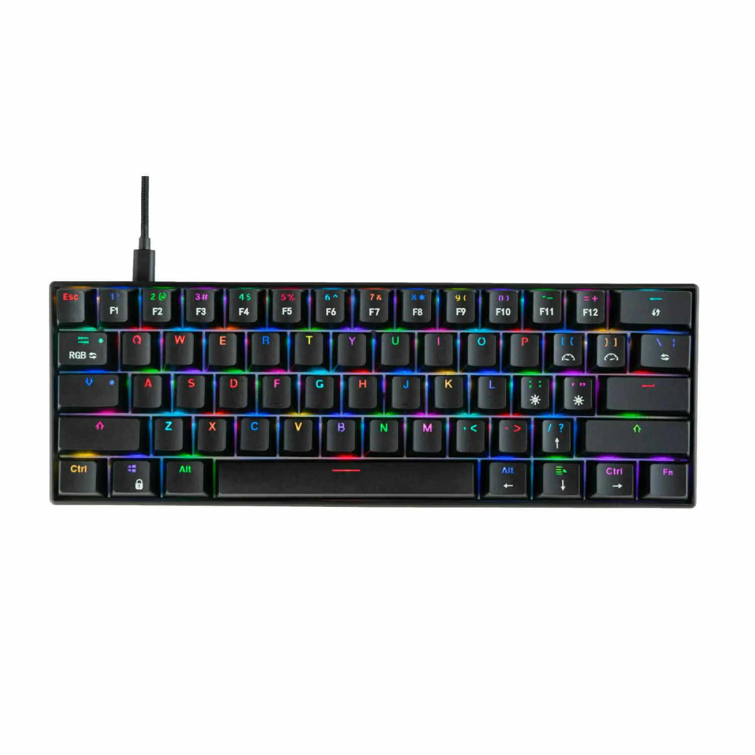 Cosmic Byte CB-GK-32 Themis — Mechanical Gaming Keyboard, Outemu Red, RGB, 60% mini